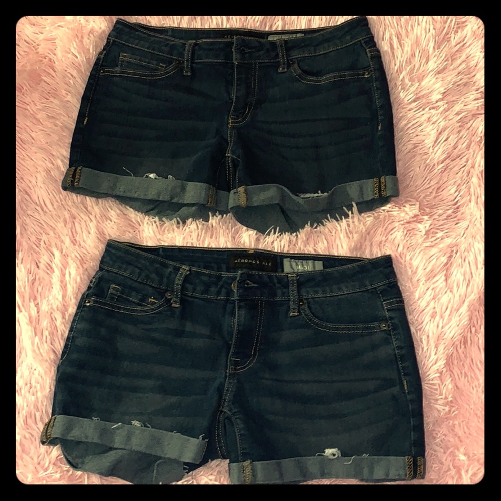 Midi dark jean shorts